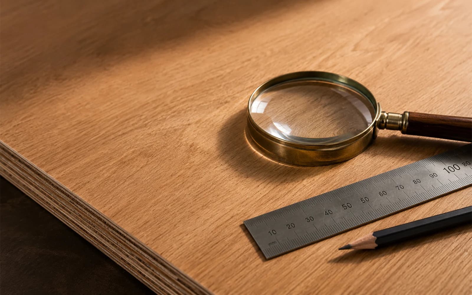Inspecting plywood sheet markings