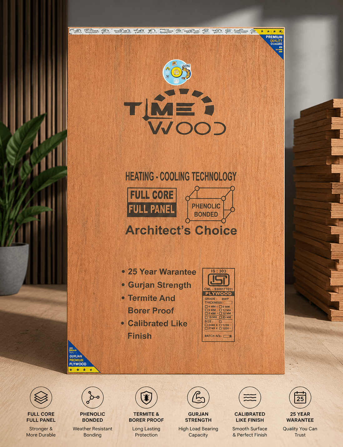 TIME WOOD BWP Grade Gurjan Plywood